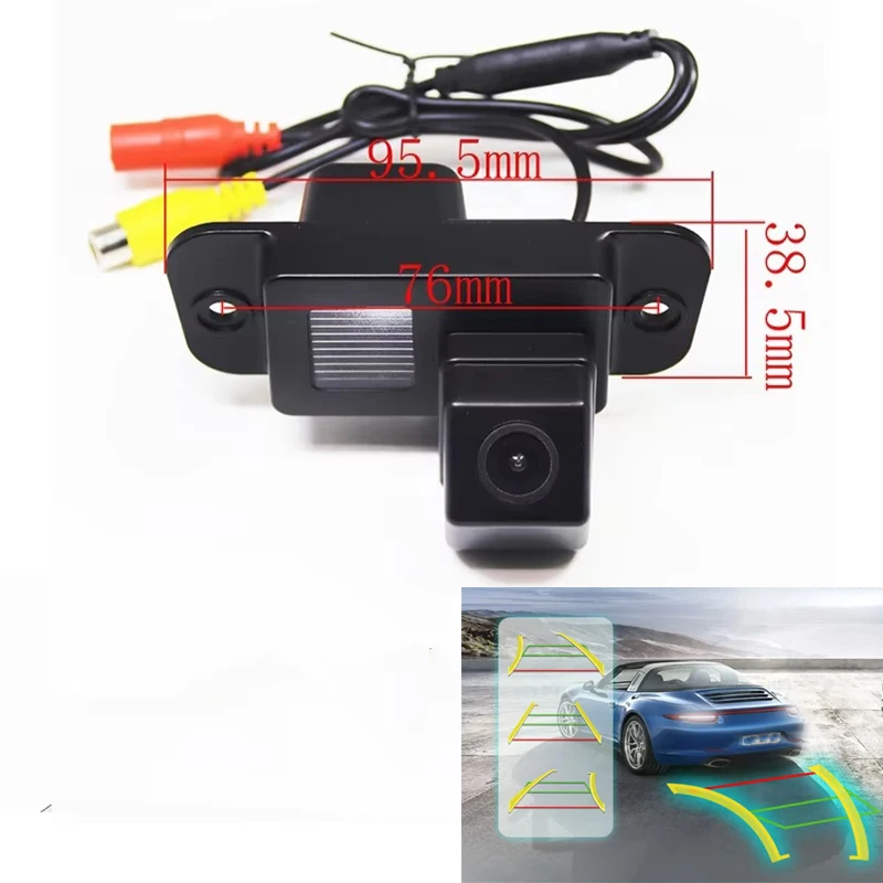 Dynamic Trajectory Tracking Car Rear View Reverse Camera For Ssangyong Actyon