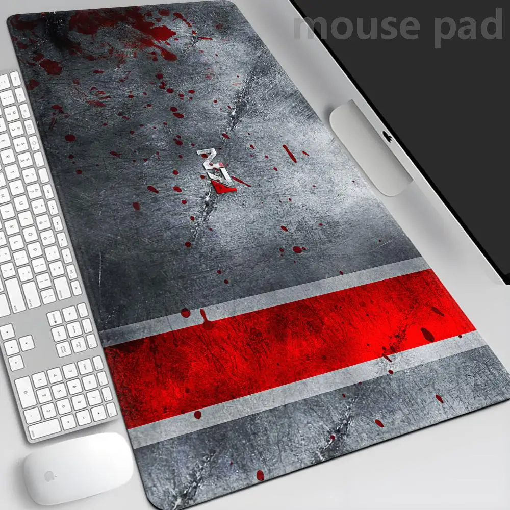 

Mass Effect N7 Mouse Pad Large Gaming Accessories Mouse Mat Keyboard Mat PC Gamer Desk Pad XXL Computer Mousepad Laptop Mausepad