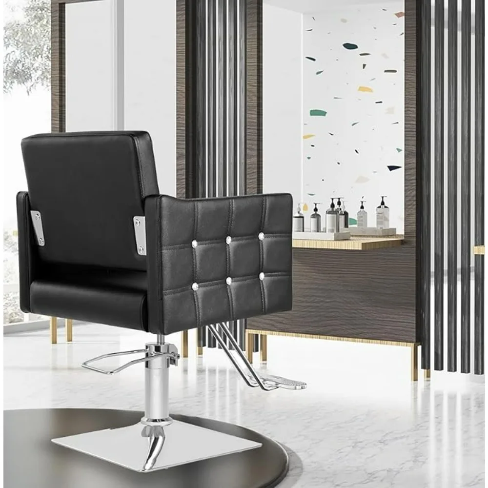 Salon Chair for Hair Stylist, Barber Chair for Barbershop/Home, Heavy Duty Hydraulic Pump Stylist Armchair, 360 Degrees Rolling image 2