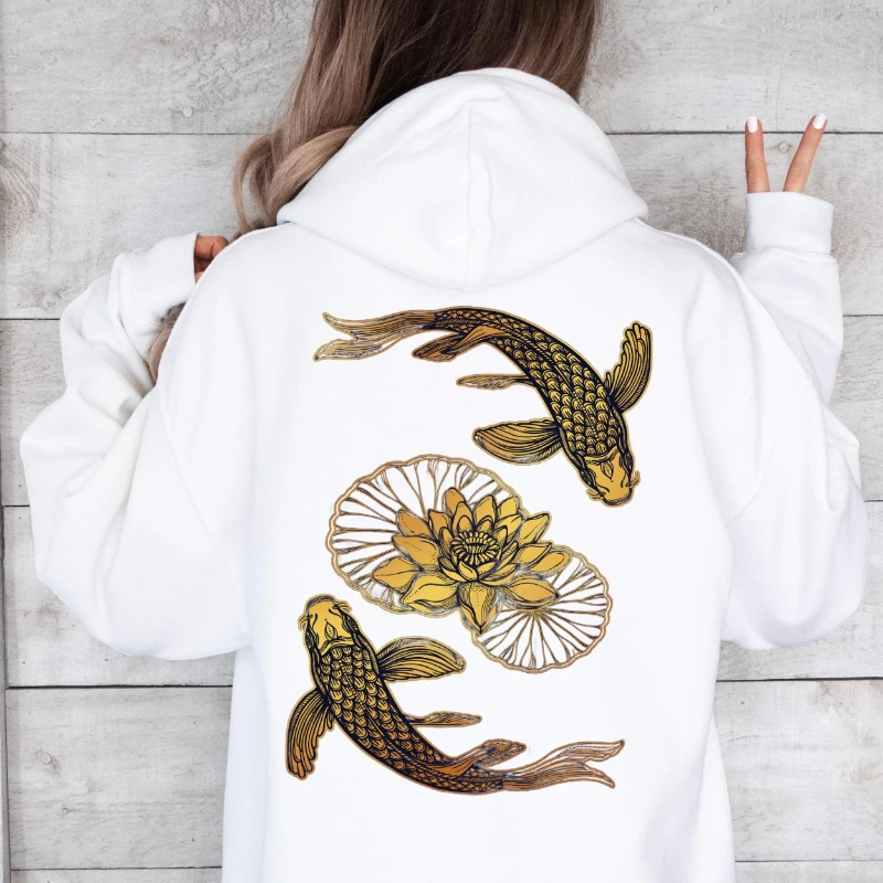 

Vintage Koi Fish Japanese Hoodie, Tokyo Aesthetic, Nautical Asian Art Hoodie, Fishing Gift, Japanese Art, Cottagecore Aesthetic