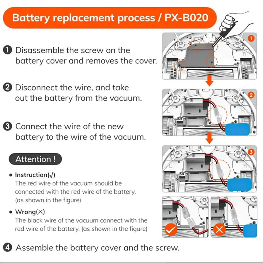 Lithium Battery M26-4S1P 14.4V Rechargeable For ILIFE A4s A6 V7s Plus A9s W400 Robot Vacuum Cleaner INR18650 2600/3200/3500mah