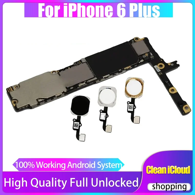 4G LTE Network Clean iCloud Main Logic Board Full Chips For IPhone 6 Plus 16GB 64GB 128GB Unlocked Motherboard IOS System Plate