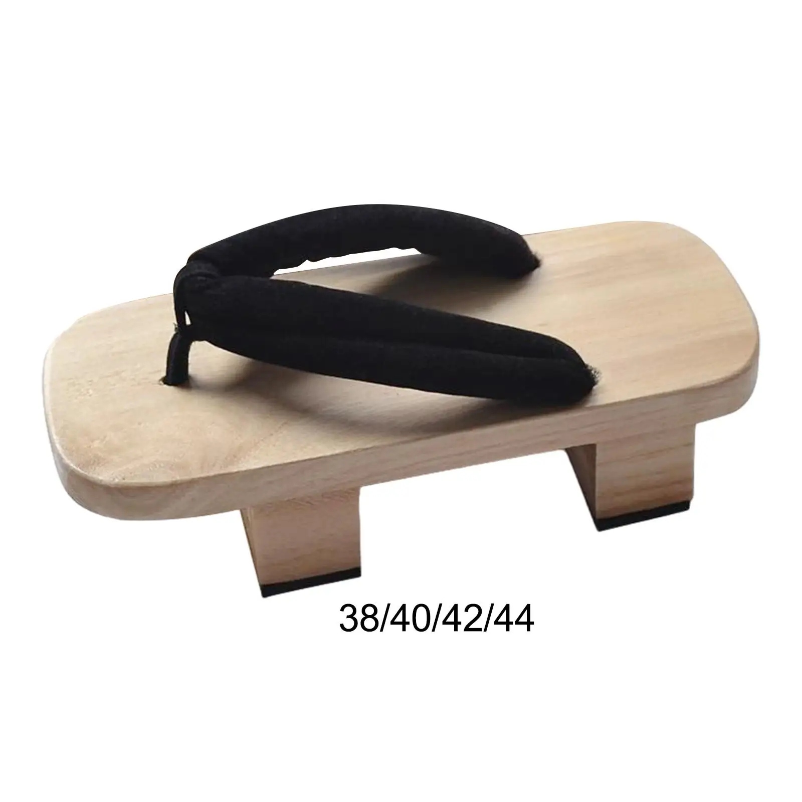 Japanese Wooden Clogs Shoes Stylish Flip Flops for Cosplay Apartment Costume