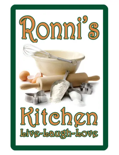 

PERSONALIZED KITCHEN SIGN DURABLE ALUMINUM NO RUST FULL COLOR CUSTOM SIGN#014