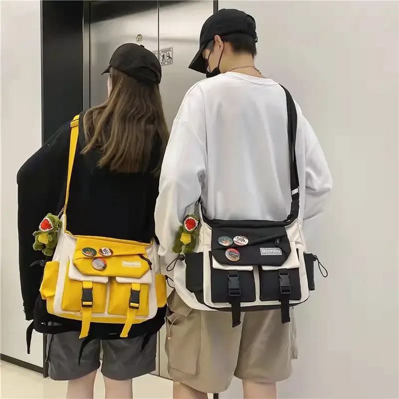 Trendy Large Capacity Campus Style Women Crossbody Bag, Student Schoolbag, Couples Shoulder Messenger Bags for Casual Daily Use