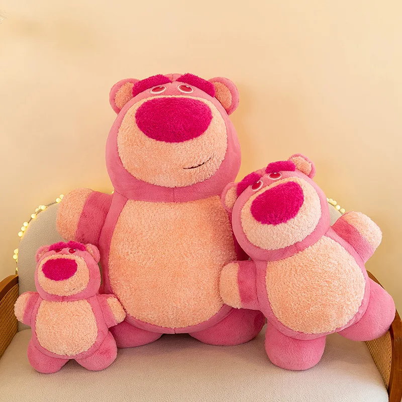 

Плюшевая подушка-медведь Лотсо из мультфильма Disney Toy Story, клубничный диванчик, мягкие игрушки для детей, девочек, друзей, подарки на праздники и дни рождения