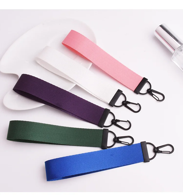 Simple Canvas Strip Keychain Personality Oxford Cloth Sturdy Schoolbag Pendant Accessories Gift Wholesale