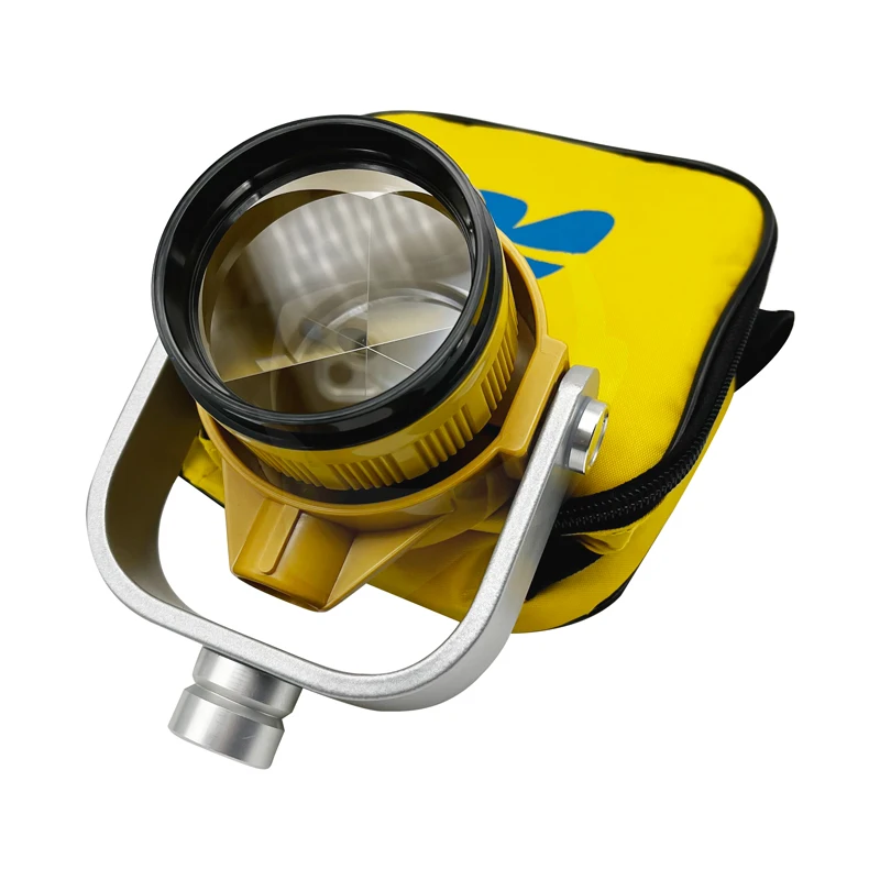 New Single Prism For  Total Station 5/8x11 female thread Yellow COLOUR TYPE -30mm With Bag