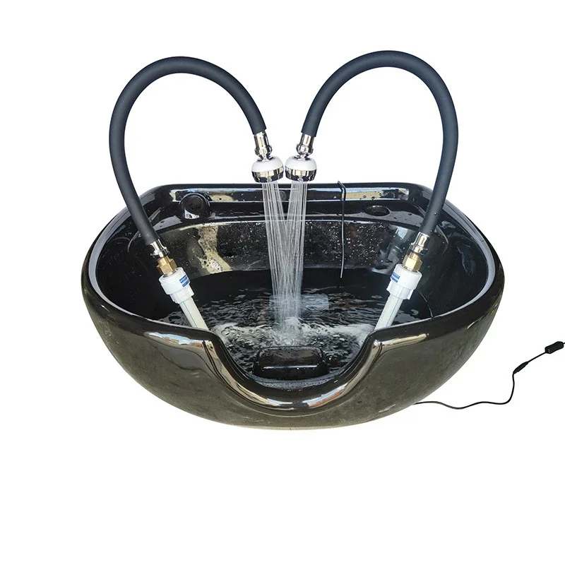 

Mobile Water Circulation Head Therapy Machine Hair Salon Water Circulation Head Massager Shampoo Chair plus Head Soup