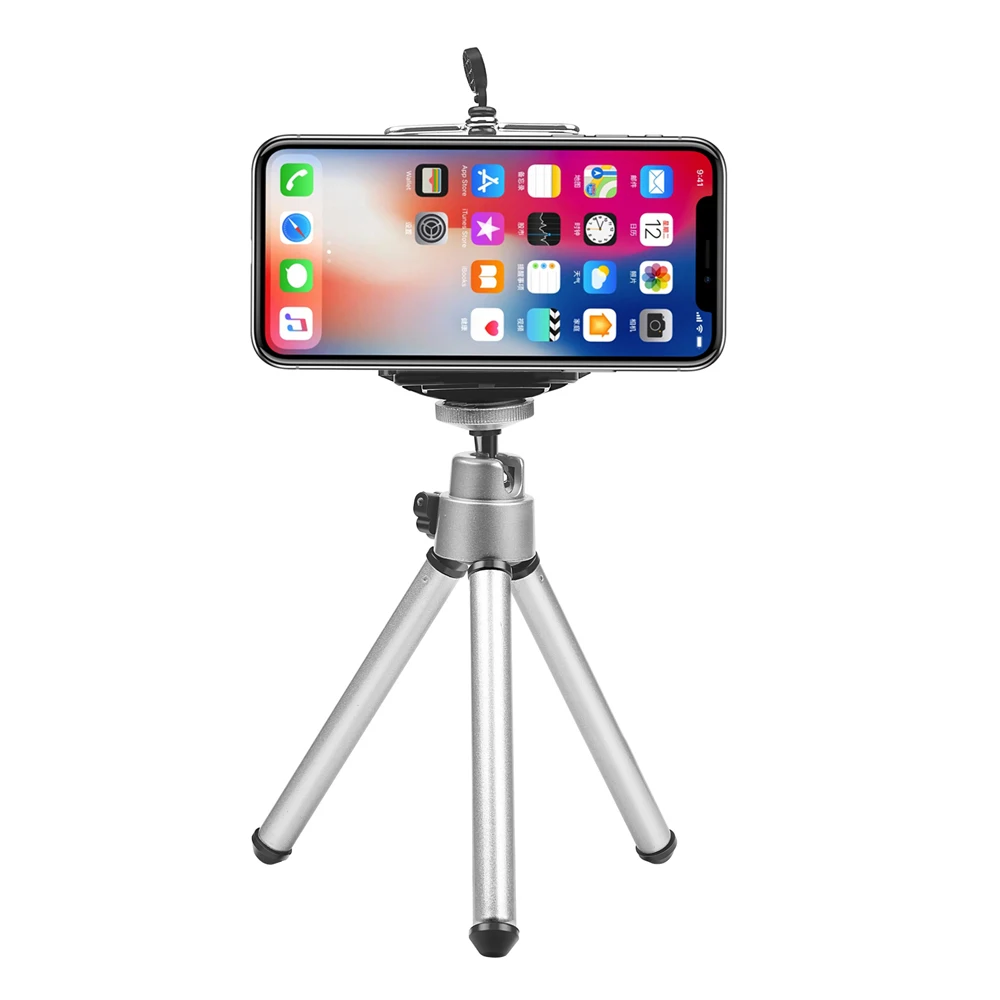 Flexible Mini Aluminum Tripod for iPhone X 8 7 6S Xiaomi Samsung Huawei Sony Cell phone Tripod Stand For Mobile Smartphone