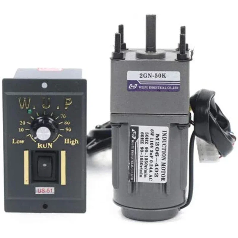 Imagem -02 - Motor de Redutor de Engrenagem ca com Regulador de Velocidade Ajustável Motor Monofásico cw Ccw 6w 220v 69415rpm 2ik6gn-c 2gn15k