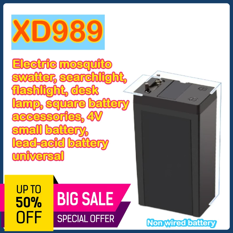 

4V Lead Acid Battery 1200mAh Rechargeable Storage batteries LED Lamp Headlights Flashlights Electric Mosquito Swatter