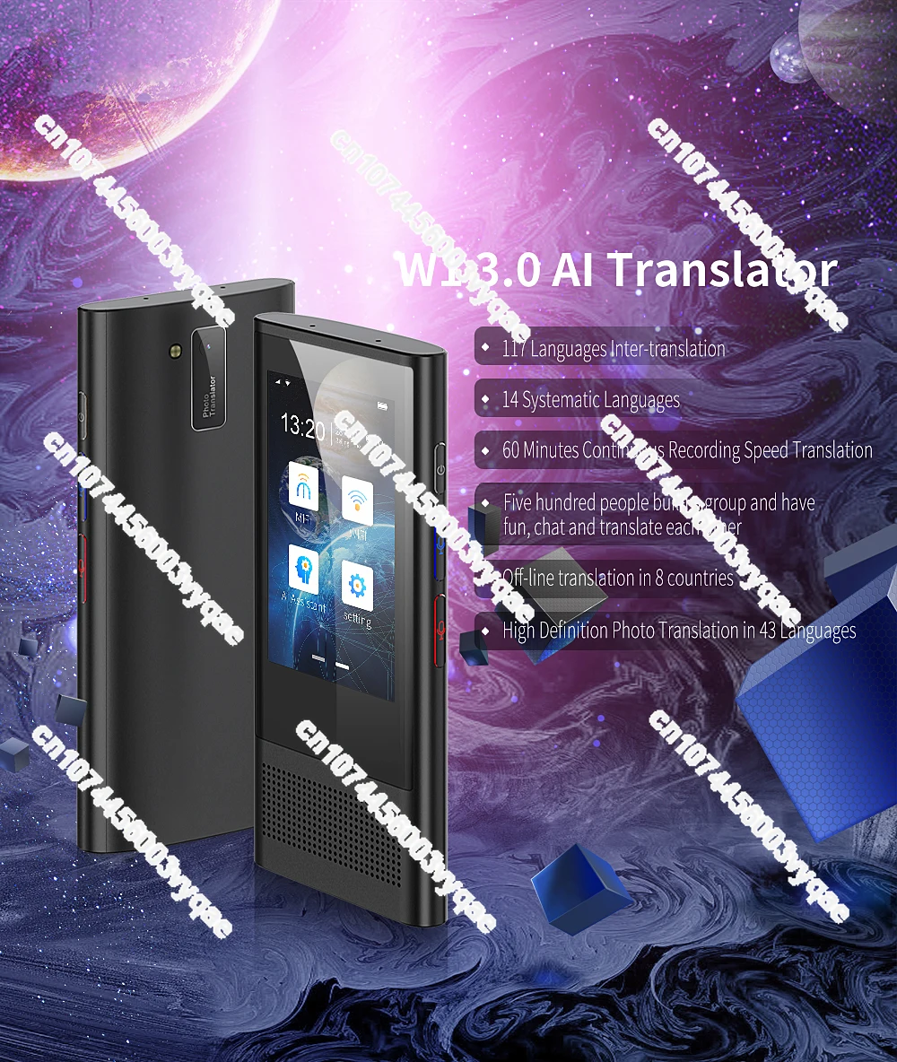 

Original Stock Portable Translator 117 Languages Smart Voice Translator Real Time Multi-language Interactive Speech Offline