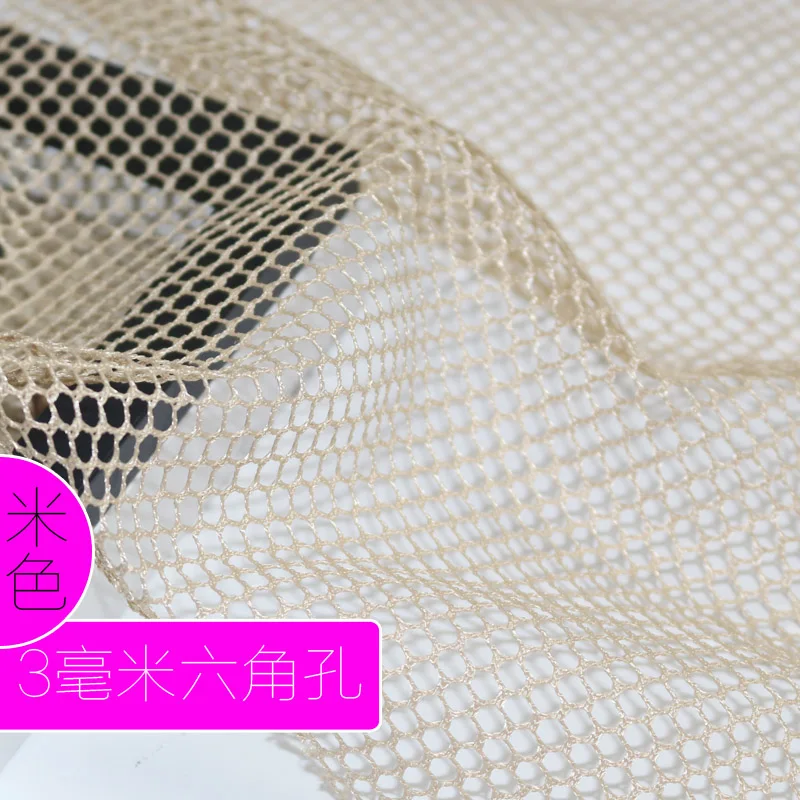 Hexagonal hole Net Fabric Honeycomb Mesh Fabric Multifunction For Cushions Pillow Car Cushion Knit Lining Apparel Cloth