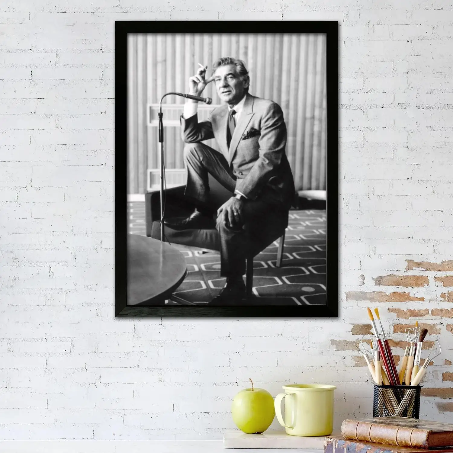 Leonard Bernstein Canvas Art Poster, Wall Art Picture Print, Modern Family Bedroom Decor Posters,Decorative painting