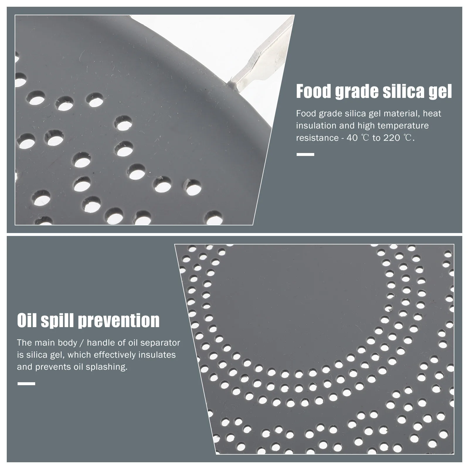 

Silicone Splatter Guard Food Grade High Temperature Large Mesh Steel Lid Cover Cooking Supplies Oil Proof Easy Washing Mild Soap