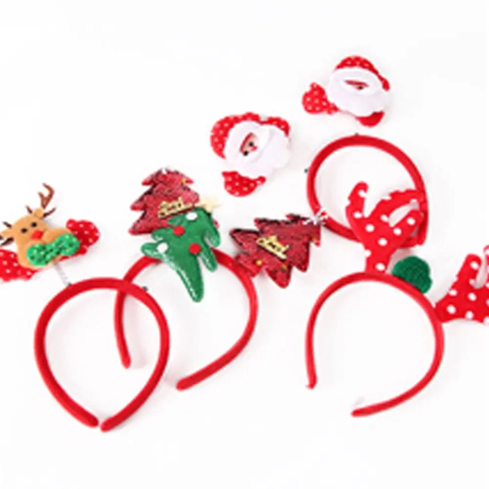 Gift Cute Christmas Tree Santa Claus Adult Elk Cartoon Headband Christmas Decoration Fashion Hair Hoop Christmas Hair Band