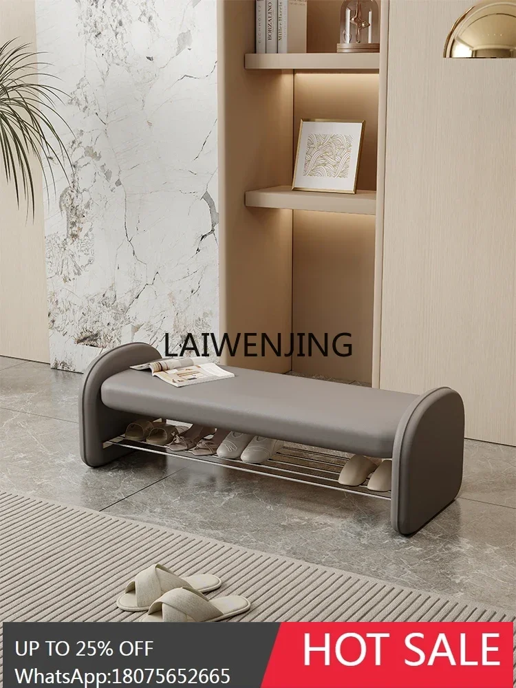 SGF shoe changing stool with hardware shoe rack leather art cloakroom wardrobe stool