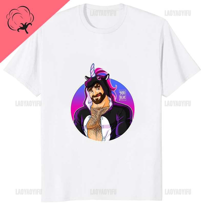 Bobobear Funny Printed Adam Likes Cotton T-Shirt Lgbt Gay Classic T Shirt BEAR Graphic Casual Fashion Comfort Breathe Man Tshirt