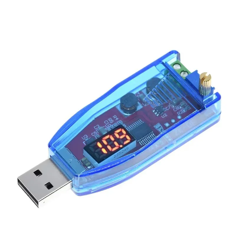 DC-DC USB Buck Boost Converter Module - 5V to 3.3V/9V/12V/24V Adjustable Voltage Regulator with DP Digital Power Function