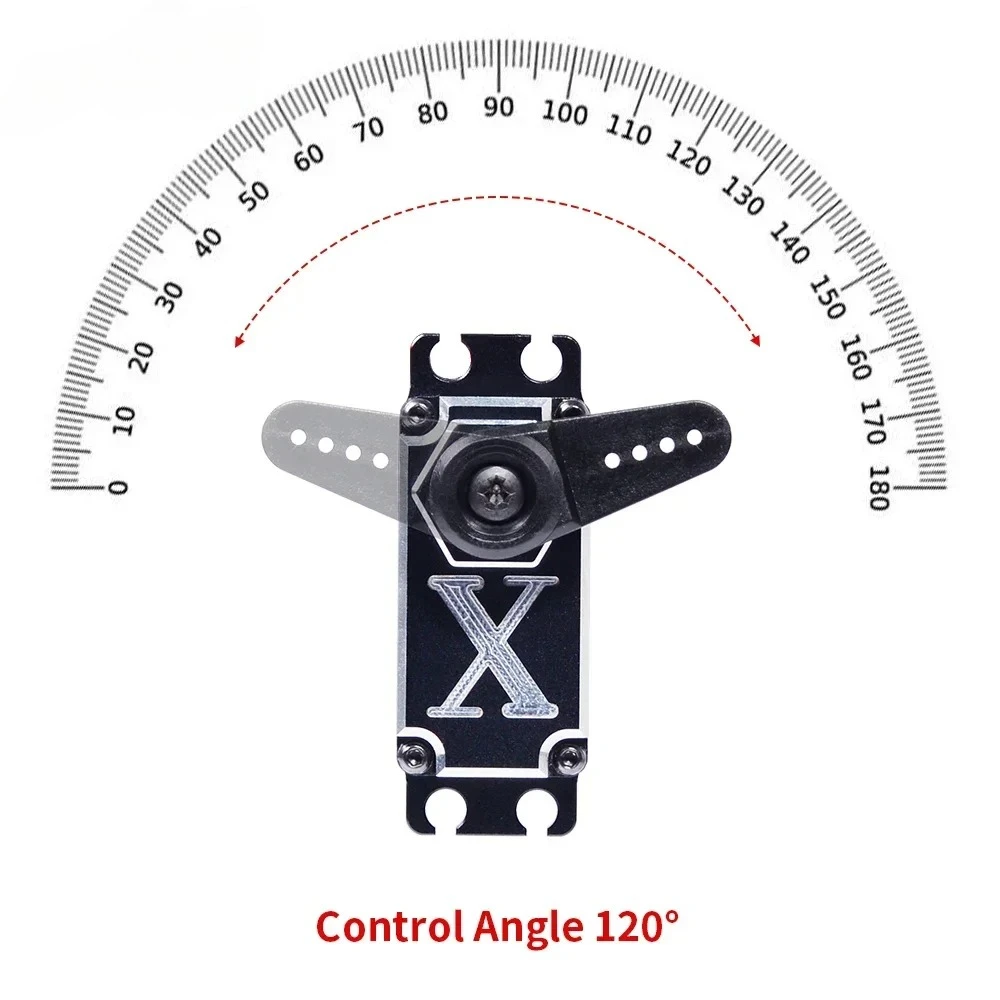 JX WP45 45kg IP67 Servo brushless impermeabile Full Metal Gear Guscio CNC ad alta precisione per applicazioni industriali robot UAV RC