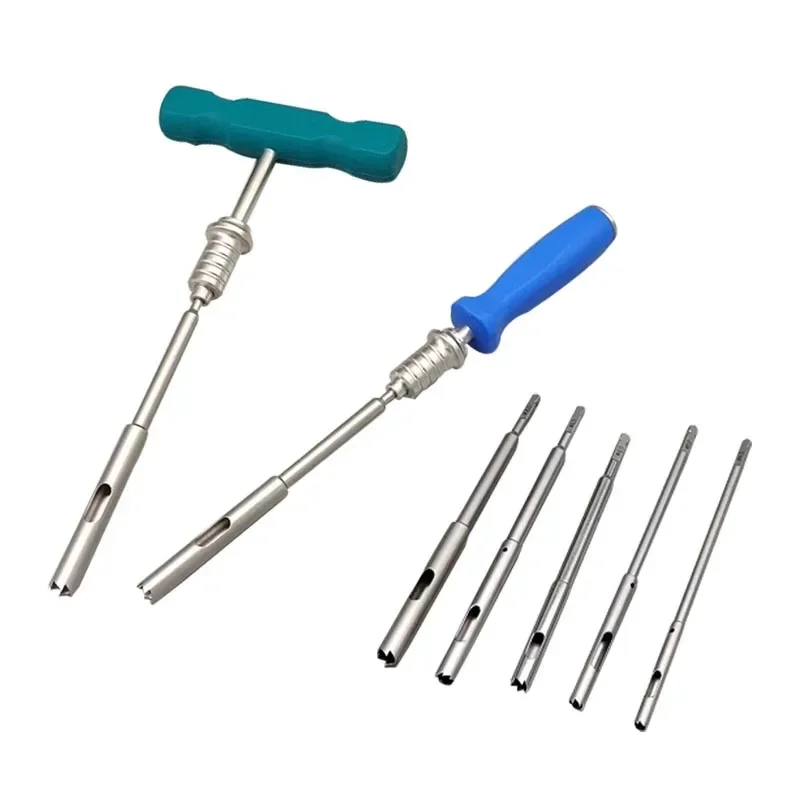 Veterinarys Hollows Reamers Hollows Mill for Removals Bones Screws Extractors Handle Orthopedics Instruments Stainless Steel