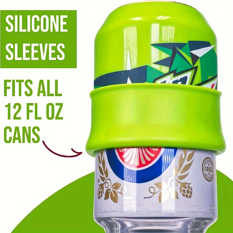 Funda de lata de cerveza de silicona, transforma cualquier lata en lata de Soda, Ideal para Beachgoers, trabajadores de oficina y Partidores, 1 unidad