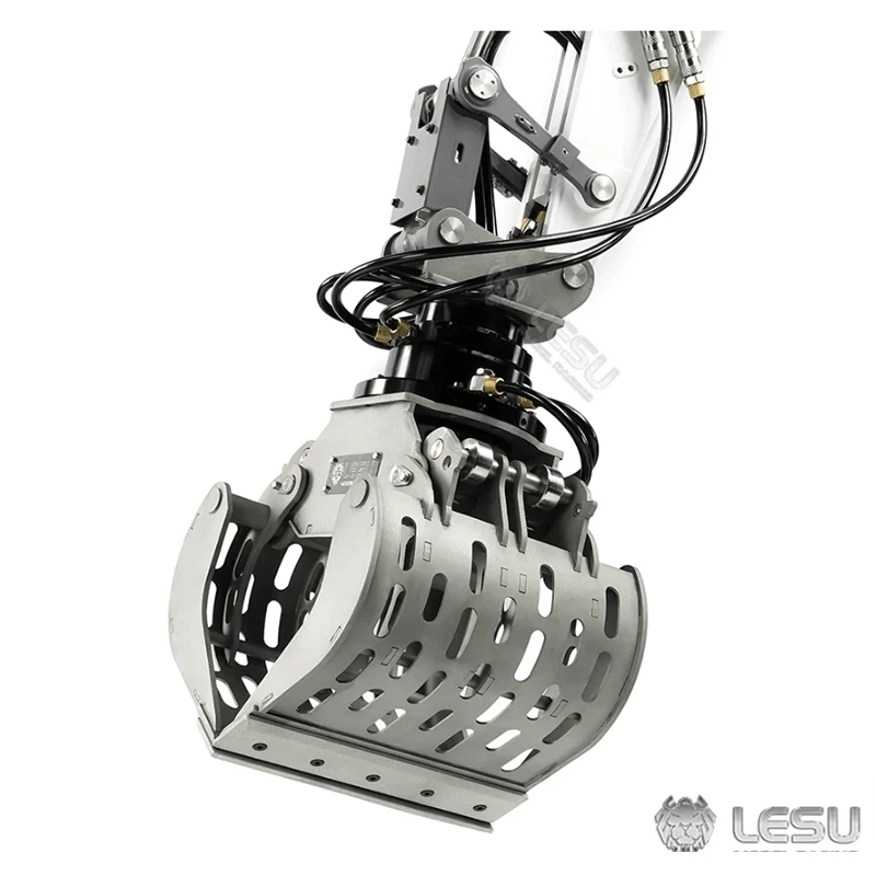 RC 1/14 LESU Mechanische Greifzange Hydraulisches Ingenieurmodell Vollmetall Neuer Bagger-Aufsatz für Tamiya Tripper Truck DIY-Teile – Detail 6
