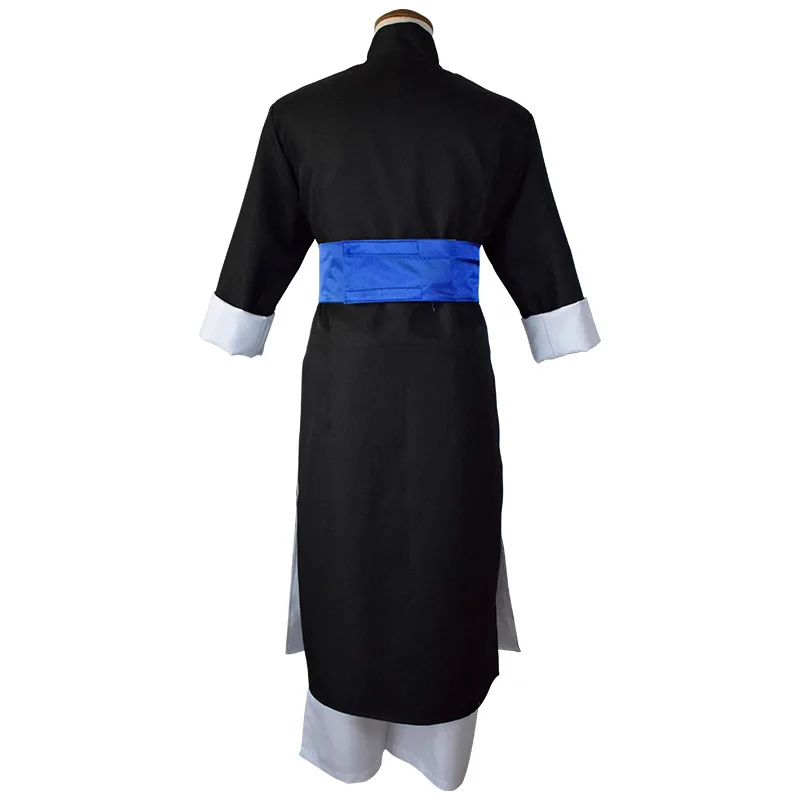 Kamui Cosplay Anime Gintama Silver Soul Cosplay Costume Chinese Kungfu Black Kimono Cloak Aldult Man Halloween Suit