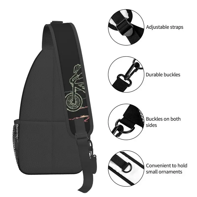 Mochila cruzada para bicicleta de montaña para hombre, bolso de pecho de hombro personalizado para jinete, ciclismo, Camping, Daypack