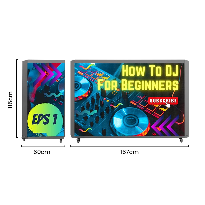 Led Para Cabina De Dj bar Station  Stand Facade Table Booth Podium Portable Drawer Front Desk Led Display Screen Dj Booth