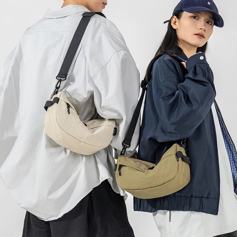 Men Bags Solid Color Men Chest Bag Outdoor Travel Fashion One Shoulder Crossbody Bag Nylon Chest Packs bolasa Shoulder Bags