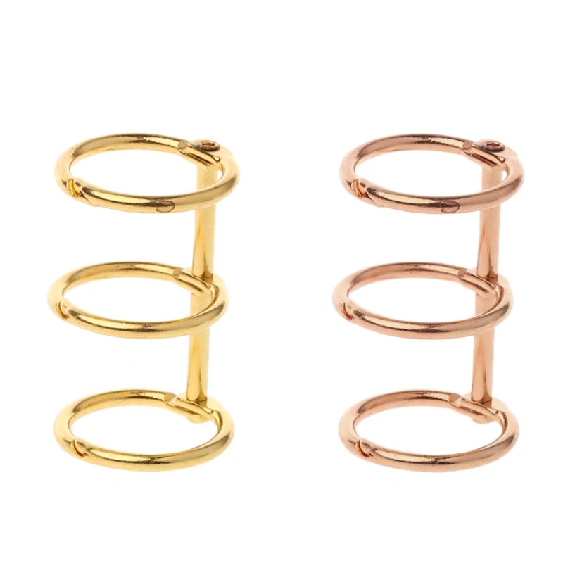 DIY Metallclip mit 3 Löchern, Ring für Notizbuch, lose Blätter, Tagebuch, Fotoalbum, Bindung