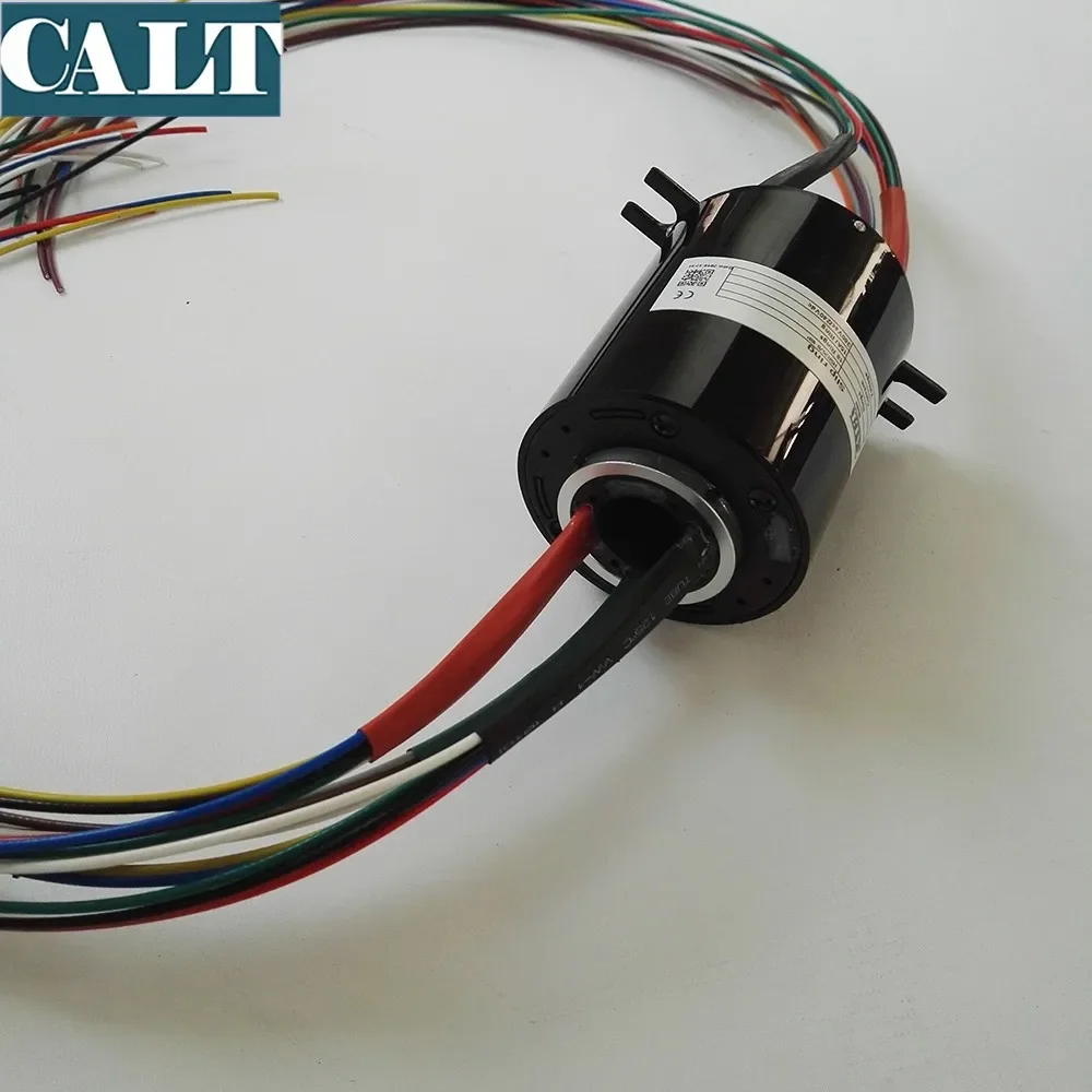 6 channels Circuit 60mm bore 135mm outer 10A 2mm circuit Through hole slip ring