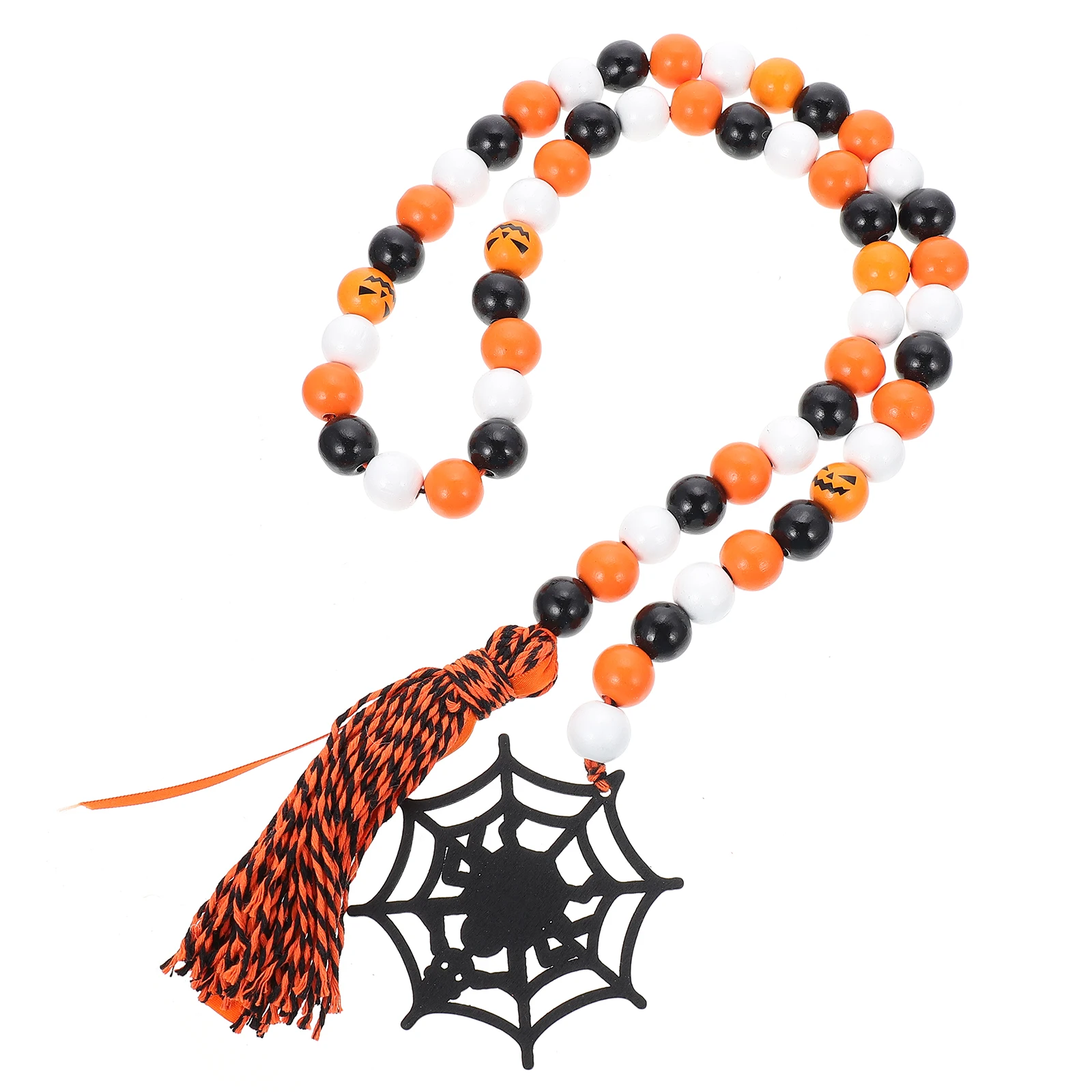 

Classy Halloween Decorations Spider Web Beads Spooky Season Dimmable Cotton Rope Rustic