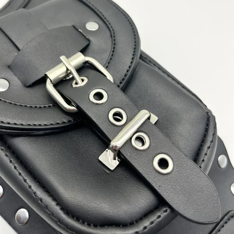 

Motorcycle Leather Tank Chap Cover Panel Pad Bib Bra Bag for Davidson 883 1200 XL Sportster