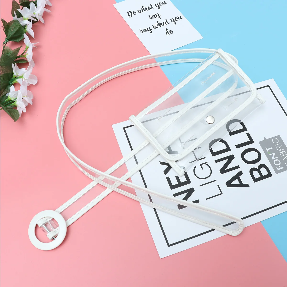 

1Pcs Transparent Mini Mobile Phone Bag Adjustable PVC Belt Shoulder Handbag for Women Ladies Coin Purse Weekend Shopping Makeup