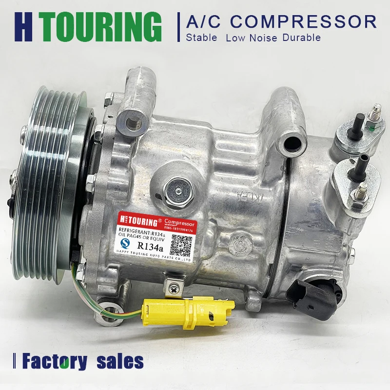 A/C Compressor AC For Peugeot 207 308 PARTNER CITROEN DS3 C3 C4 6C12 9670318880 9671216280 9678656080 9684960280 6453ZZ