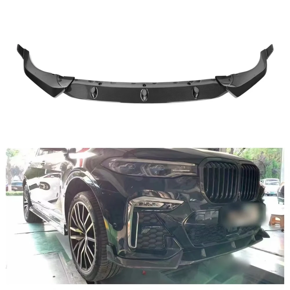 Real Carbon Fiber Car Parts Front Lip Front Bumper Lip 3PCS for X7 G07 Sports 2019-2022 G07 Front Lip