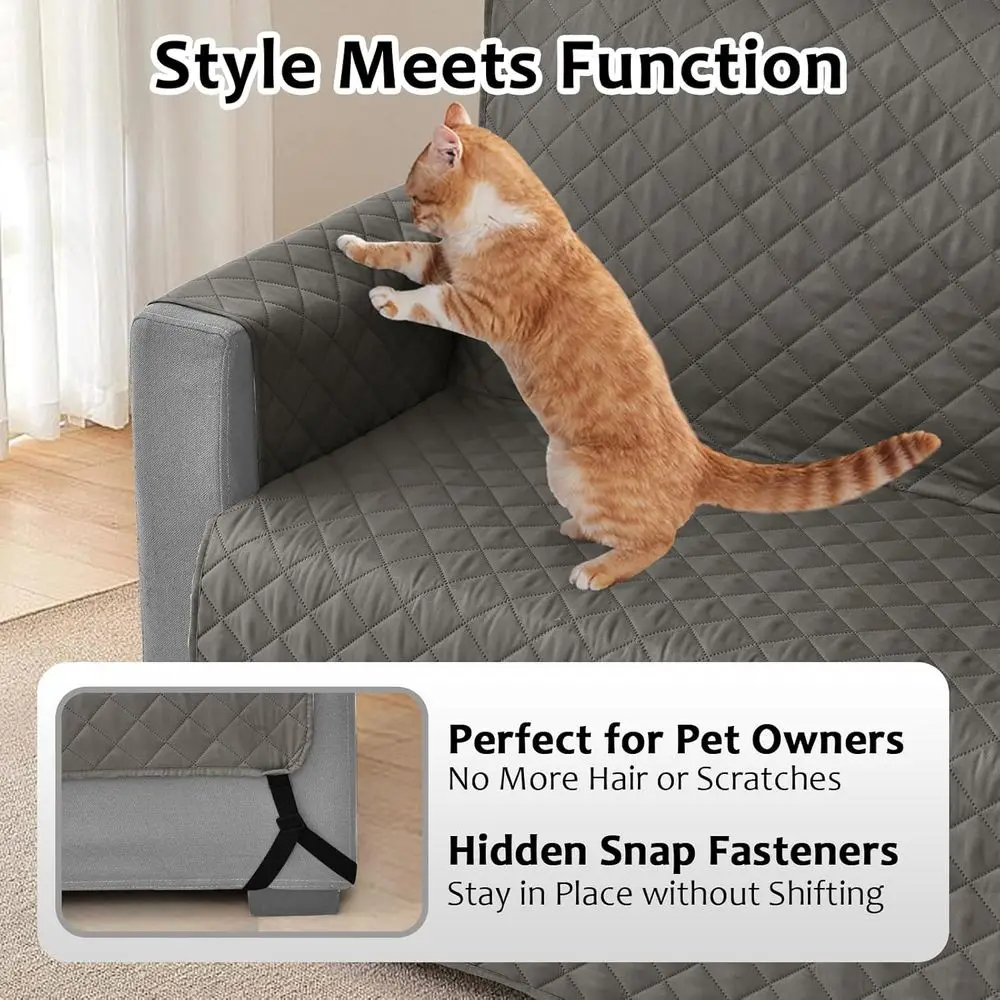 Capa de sofá secional em forma de L de 6 peças à prova d'água, capas de sofá antiderrapantes laváveis, protetor de sofá de canto macio em forma de U para animais de estimação