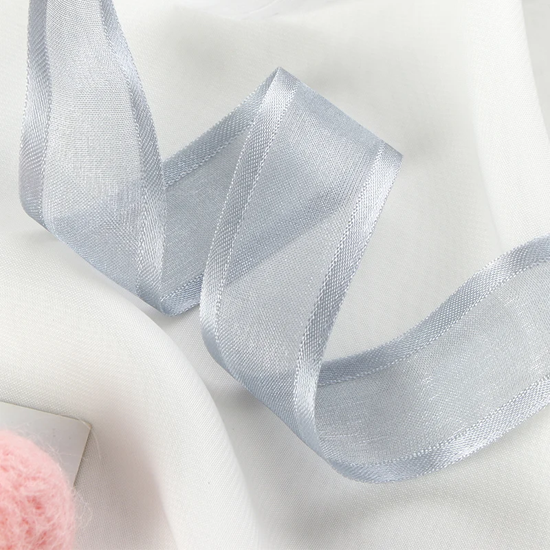 5rolls/Lot (50Yards/Roll) 25mm Broadside Organza Ribbon Bow Wedding Christmas Decoration Handmade DIY Wrapping Crafts Wholesale