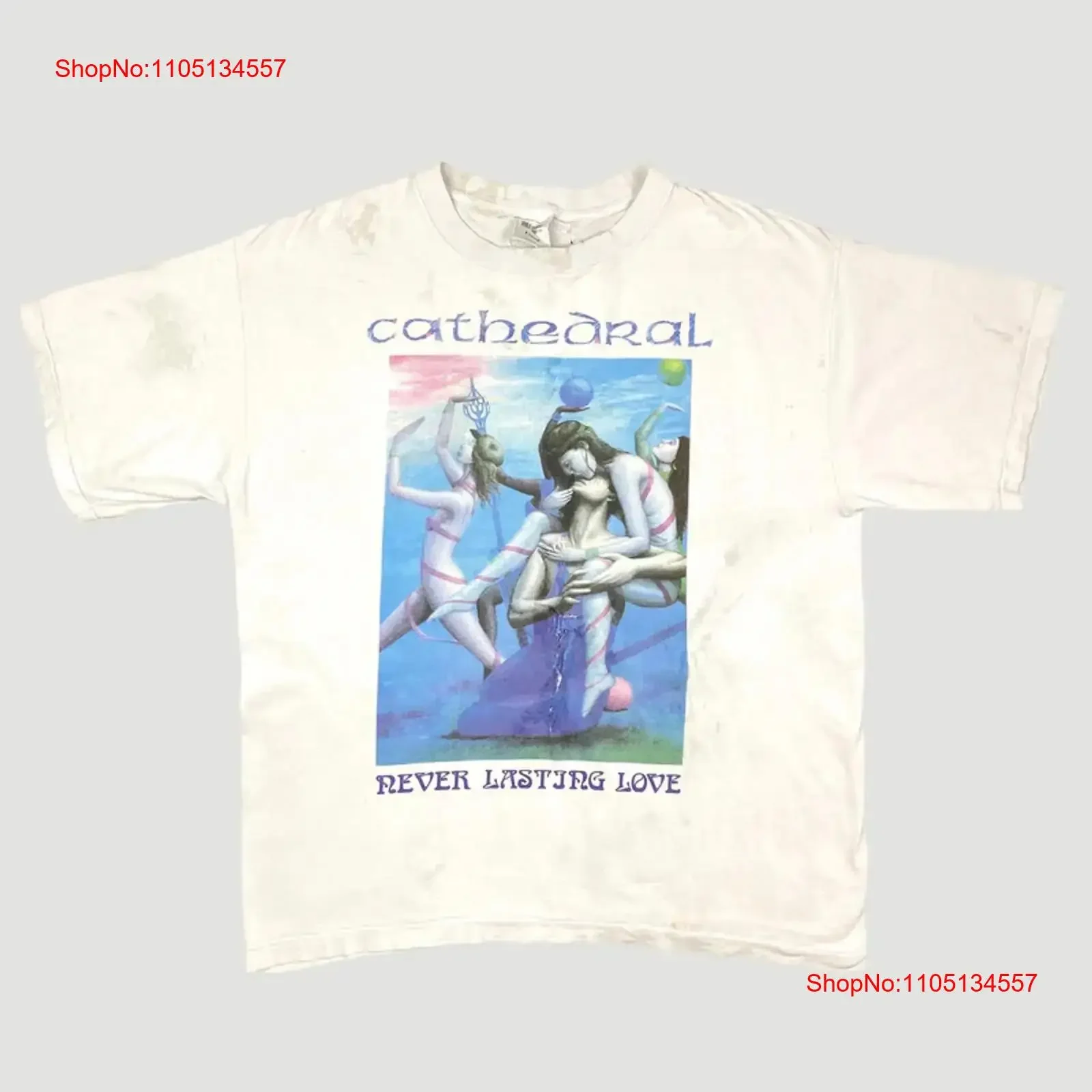 

VTG Cathedral never lasting love T shirt S to 5XL EN192 vintage Washed Stylish Comfortable fashion Slightly