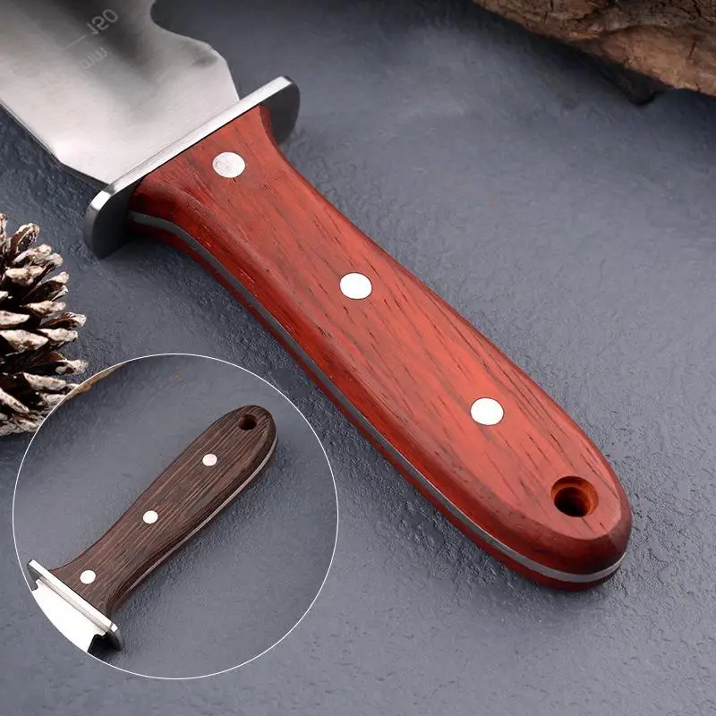 1 Stück Professionelles Hori-Hori Gartenmesser mit Scheide, Edelstahlklinge zum Unkrautjäten, Graben, Beschneiden und Kultivieren im Garten – Detail 4
