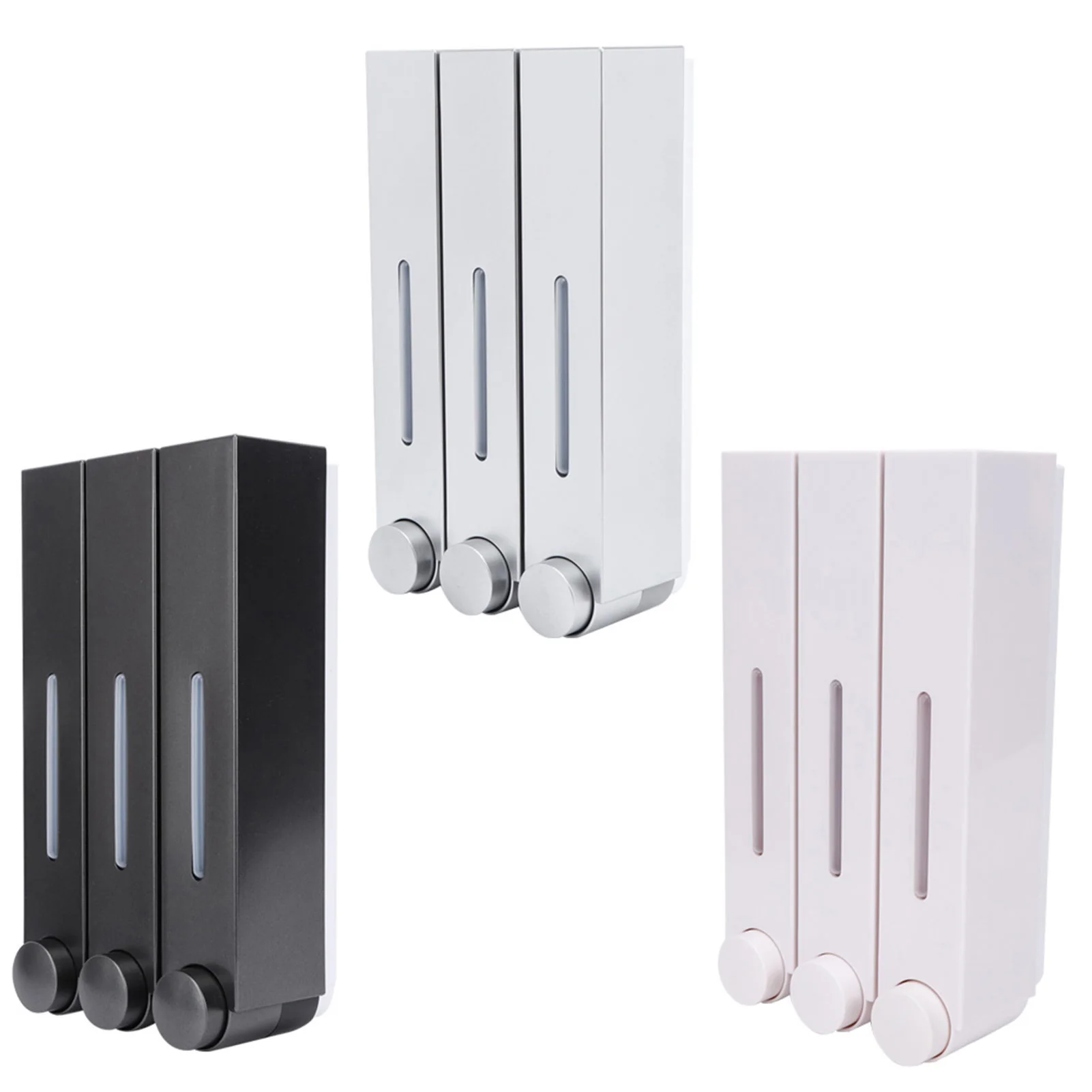 Three Head Shower Liquid Soap Dispenser Wall Mount Shampoo Dispensers Hotel Bathroom Accessories