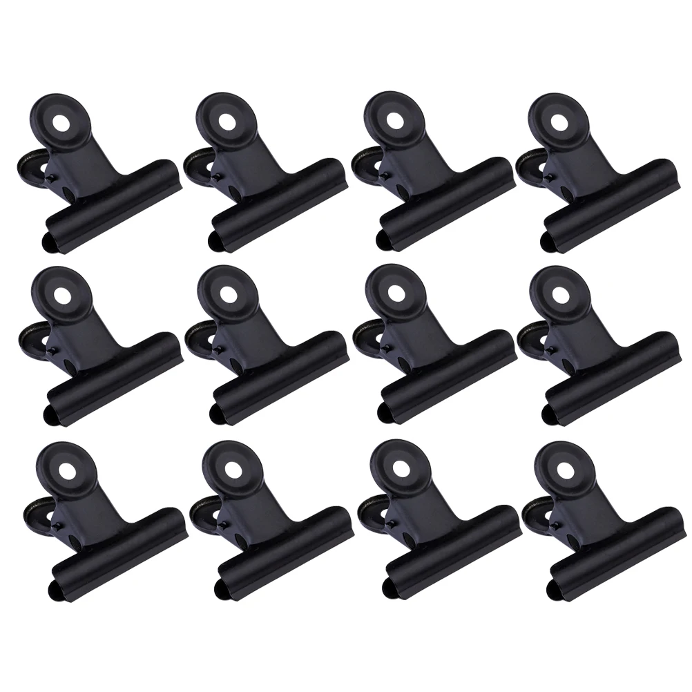 

30pcs Paper Clips Metal Nail Clamps 22Mm Black Fixing Clips For Office Home School Note Clamps Hold Documents Photos
