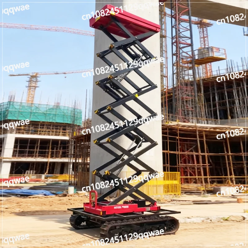 Electric remote control 1t load capacity crawler lifting platform 0-1000mm lifting height factory direct sales