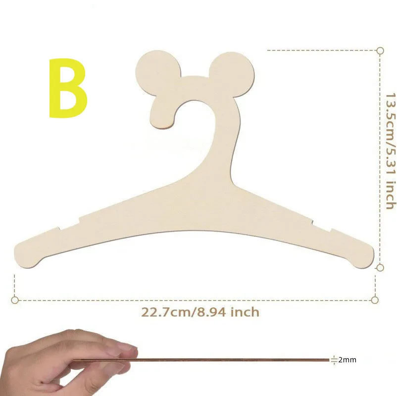 5pcs wooden children's clothing accessories, small animals, wooden children's hangers, 4 creative home accessori