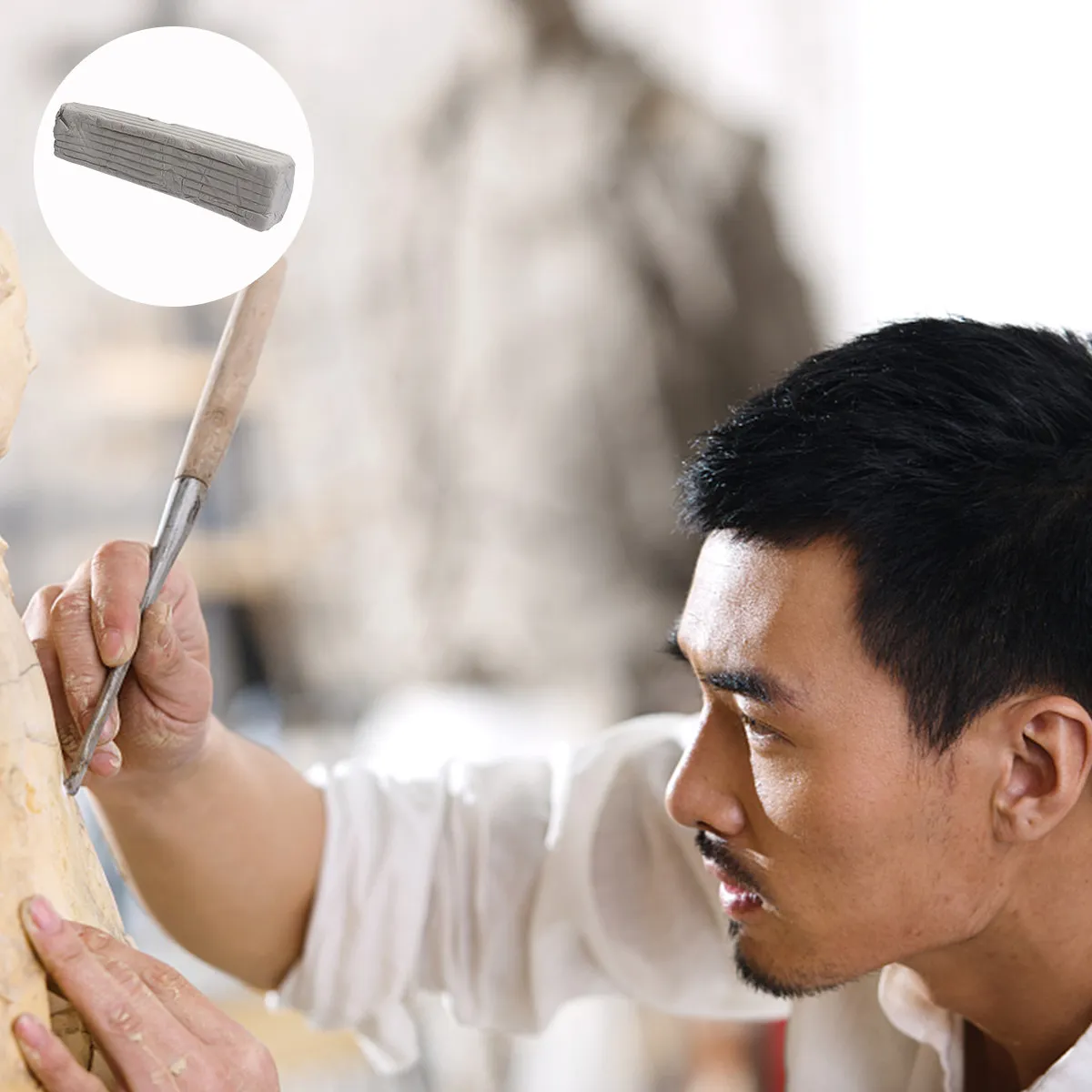 

1 шт. высококачественная сухая глина для лепки, пластилин для рукоделия, моделирования, художественных работ и поделок