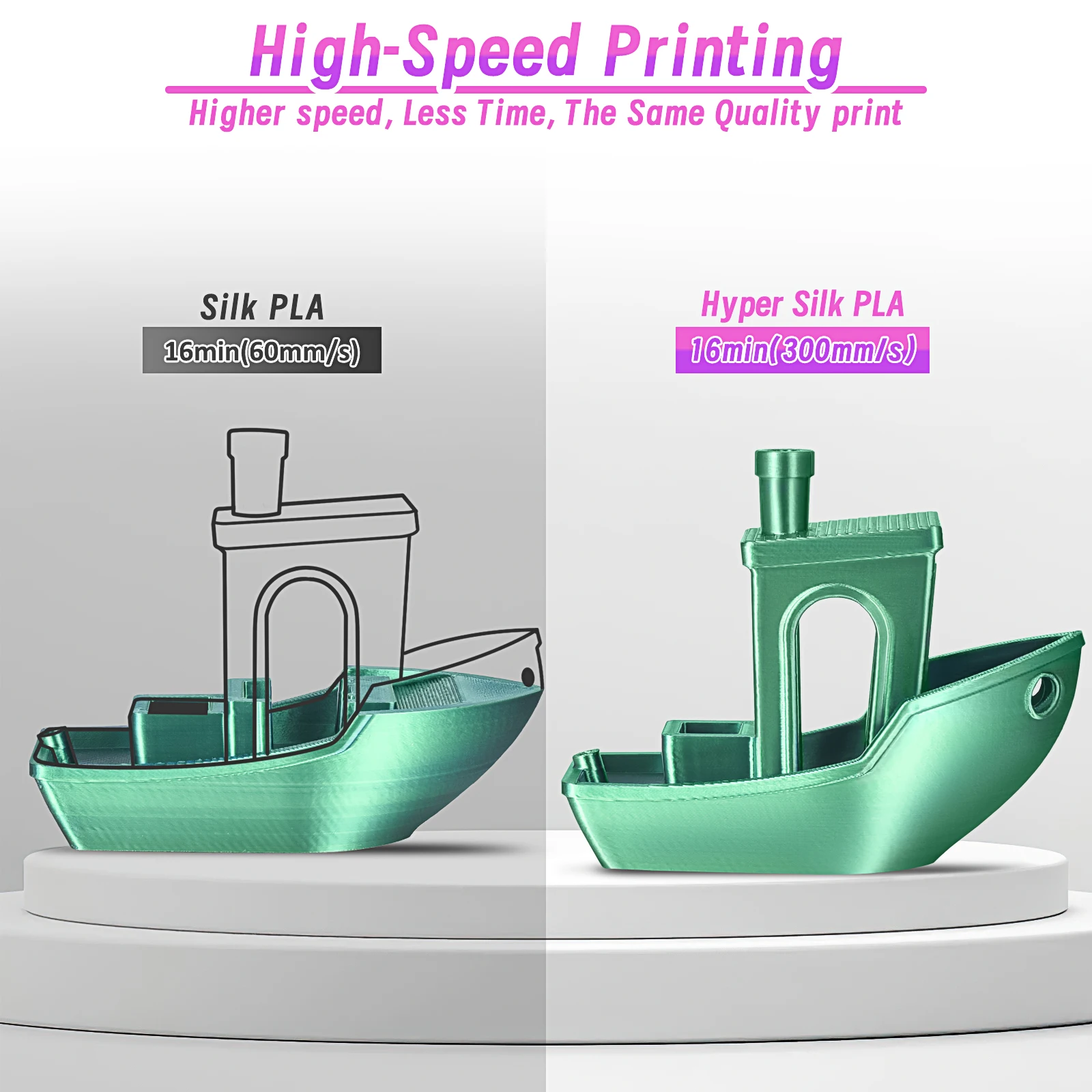 ERYONE-filamento de seda de alta calidad para impresión 3D, hiper Speed, PLA, doble Color, 1KG, 1,75 ± 0,03mm de diámetro, novedad