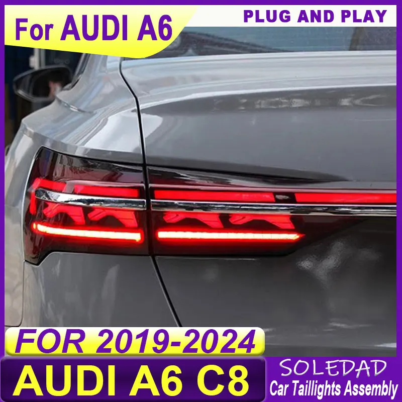 Car Through Tail Lights For Audi A6L A6 2019 2020-2023 C8 Horch Style Full LED Tail Lamp Dynamic Turn Signal Light Tail Lamp - view 2